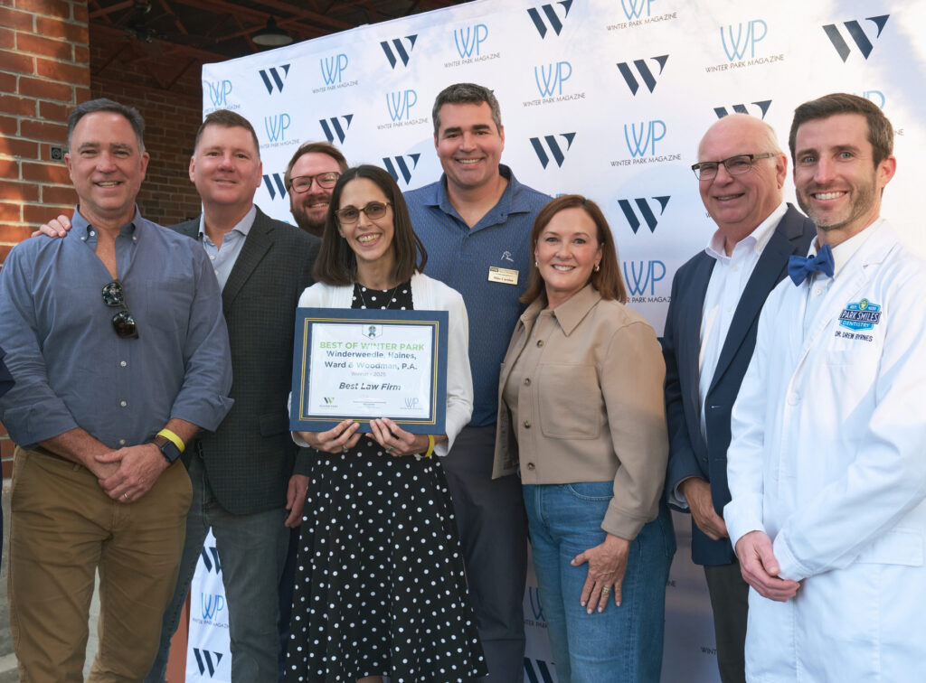 Winderweedle Named Best Law Firm by the Winter Park Chamber of Commerce