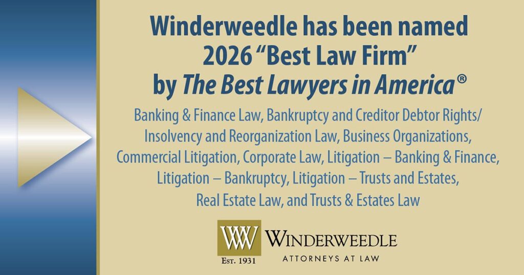 Winderweedle Named a 2026 Best Law Firm by Best Lawyers